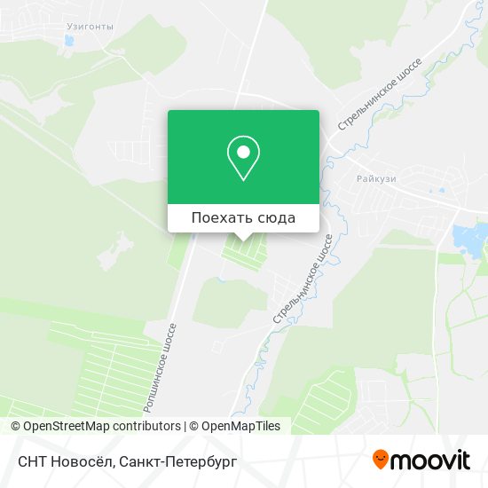 Карта СНТ Новосёл