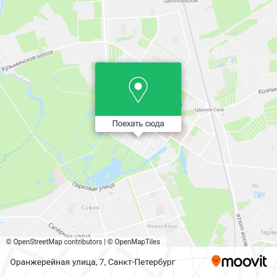 Карта Оранжерейная улица, 7