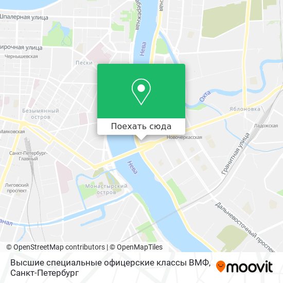 Карта Высшие специальные офицерские классы ВМФ