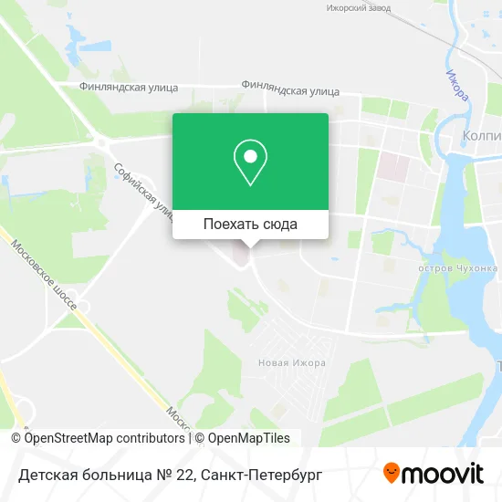Карта Детская больница № 22