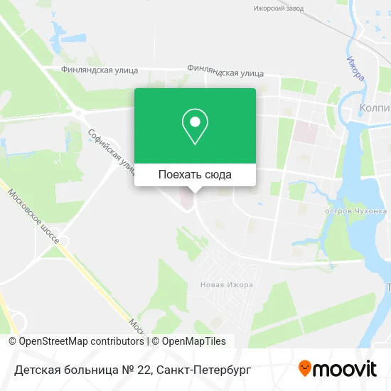 Карта Детская больница № 22