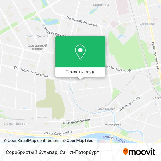 Карта Серебристый бульвар