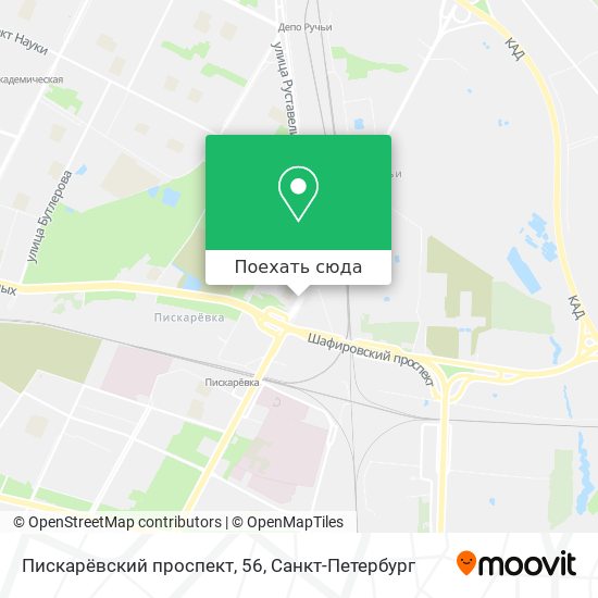 Карта Пискарёвский проспект, 56