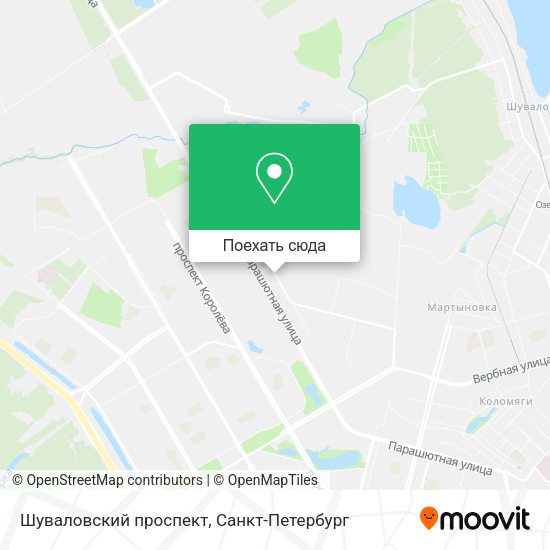 Карта Шуваловский проспект