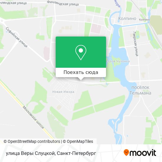 Карта улица Веры Слуцкой