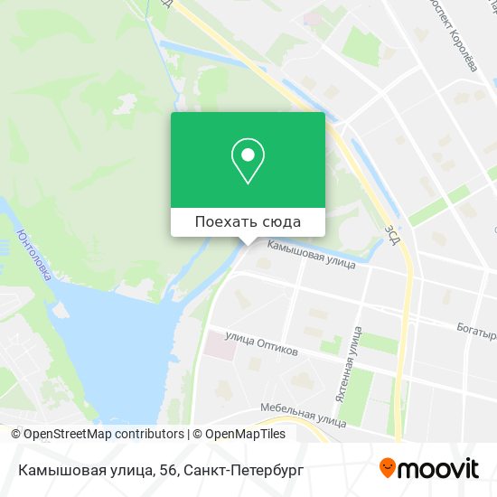 Карта Камышовая улица, 56