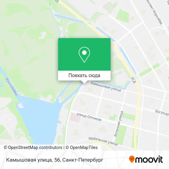 Карта Камышовая улица, 56