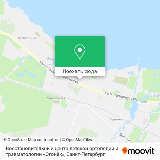 Карта Восстановительный центр детской ортопедии и травматологии «Огонёк»