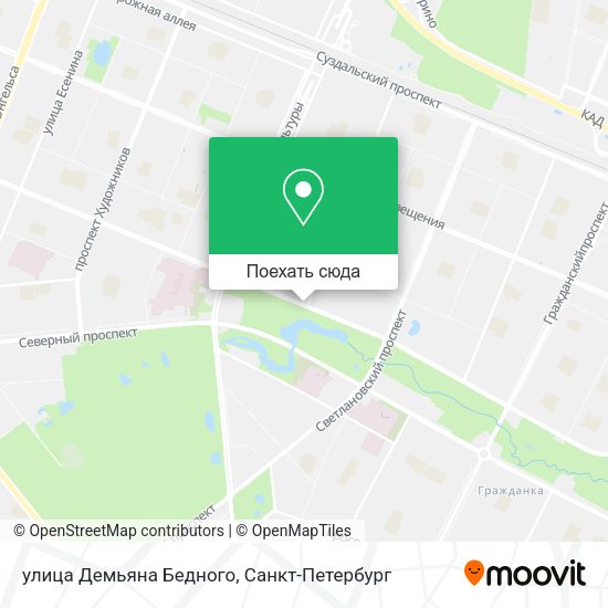 Карта улица Демьяна Бедного