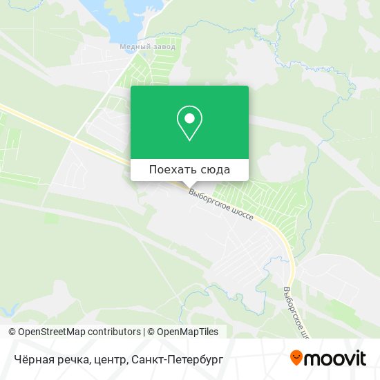 Карта Чёрная речка, центр