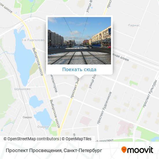Карта Проспект Просвещения