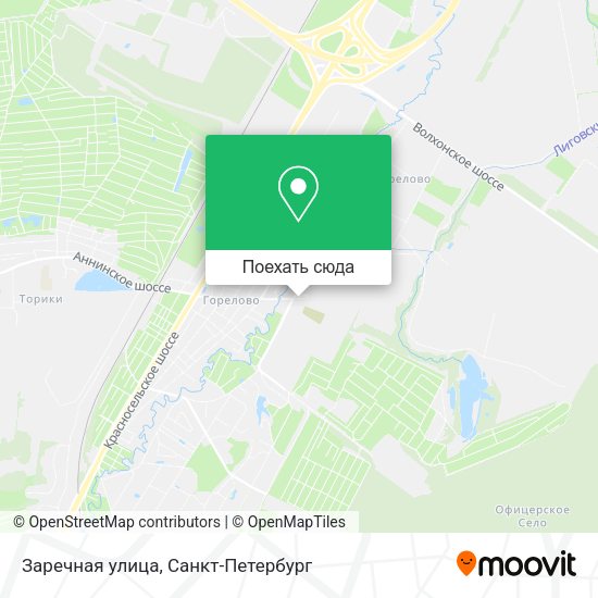Карта Заречная улица