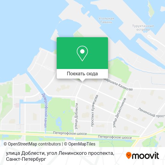 Карта улица Доблести, угол Ленинского проспекта
