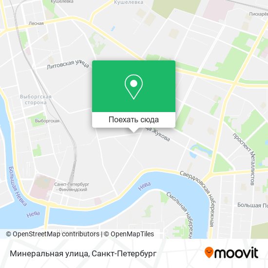 Карта Минеральная улица