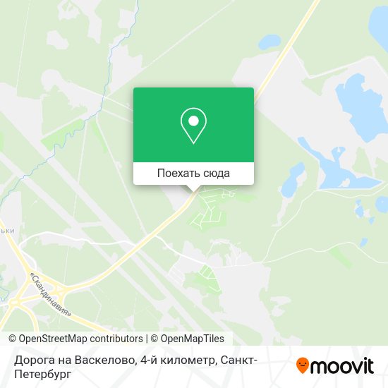 Карта Дорога на Васкелово, 4-й километр