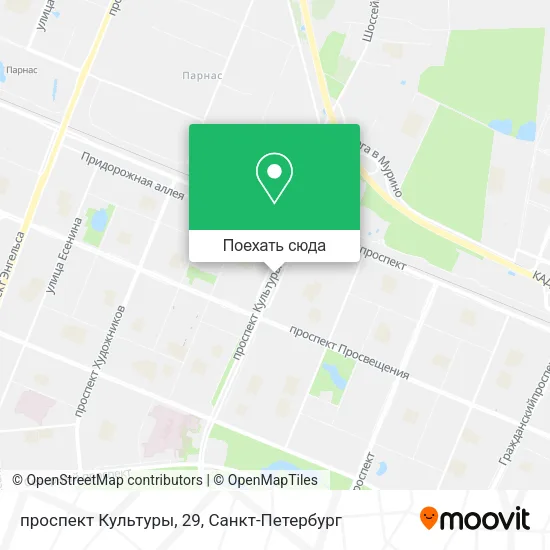Карта проспект Культуры, 29