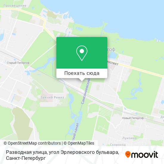 Карта Разводная улица, угол Эрлеровского бульвара