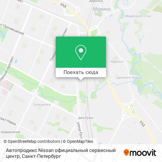 Карта Автопродикс Nissan официальный сервисный центр