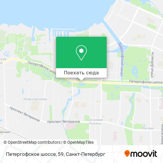 Карта Петергофское шоссе, 59