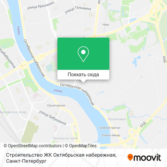 Карта Строительство ЖК Октябрьская набережная