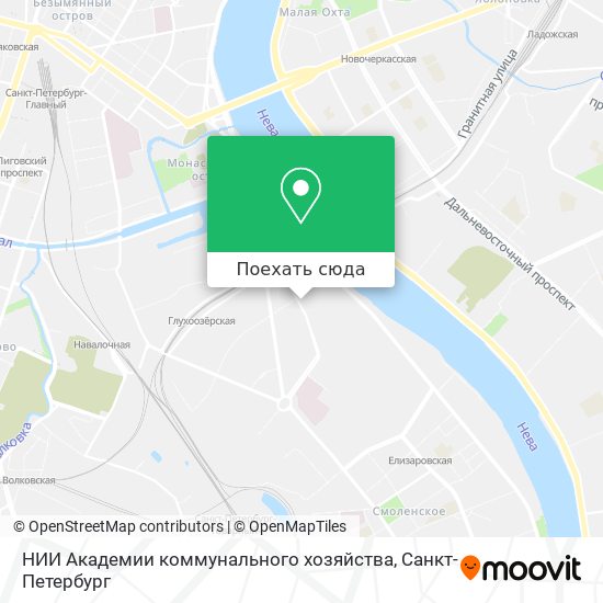 Карта НИИ Академии коммунального хозяйства
