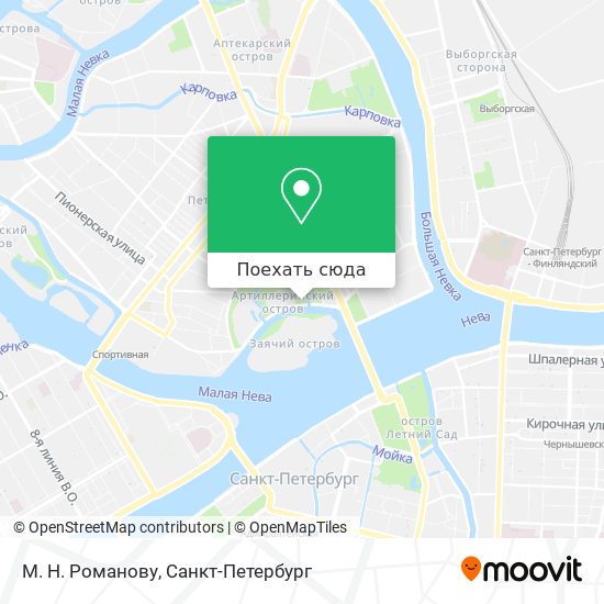Карта М. Н. Романову
