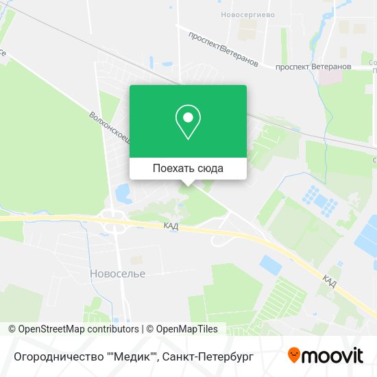 Карта Огородничество ""Медик""