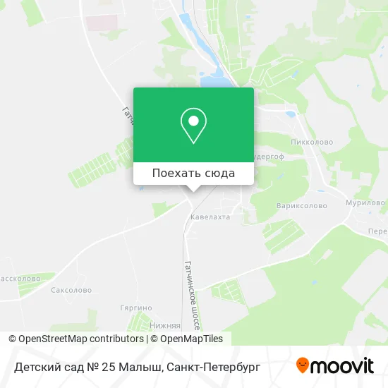 Карта Детский сад № 25 Малыш