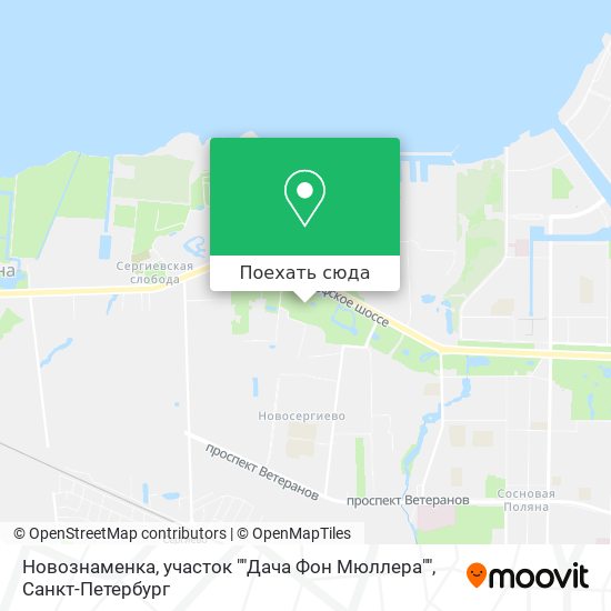 Карта Новознаменка, участок ""Дача Фон Мюллера""