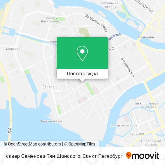 Карта сквер Семёнова-Тян-Шанского