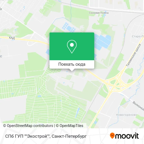 Карта СПб ГУП ""Экострой""