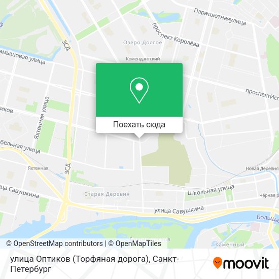 Карта улица Оптиков (Торфяная дорога)