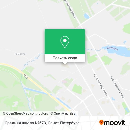 Карта Средняя школа №573