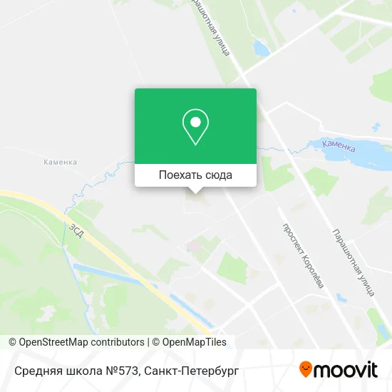 Карта Средняя школа №573