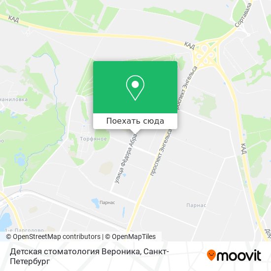 Карта Детская стоматология Вероника
