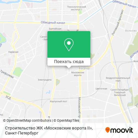 Карта Строительство ЖК «Московские ворота II»