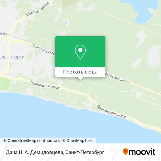 Карта Дача Н. А. Демидовцева
