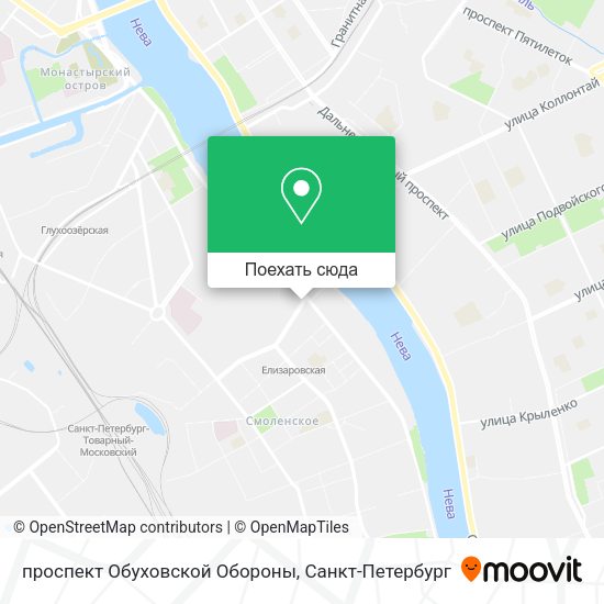 Карта проспект Обуховской Обороны