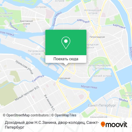 Карта Доходный дом Н.С.Занина, двор-колодец