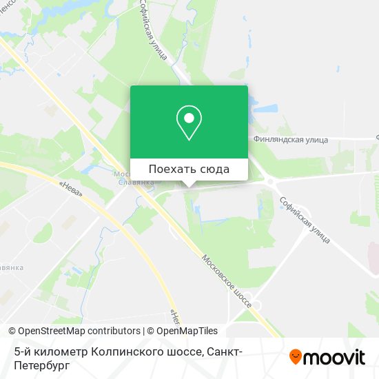 Карта 5-й километр Колпинского шоссе