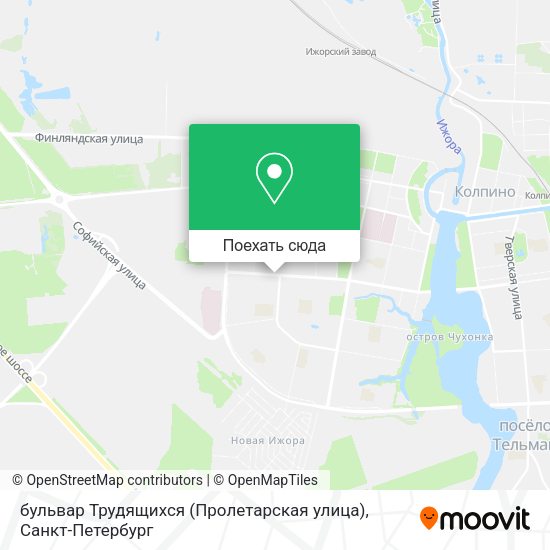 Карта бульвар Трудящихся (Пролетарская улица)