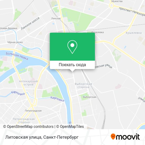 Карта Литовская улица
