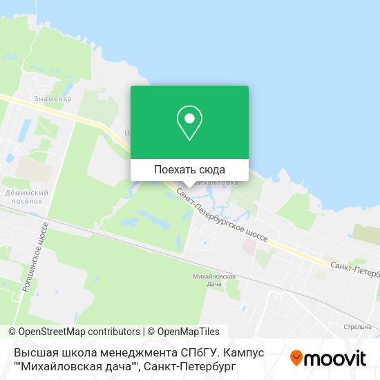 Карта Высшая школа менеджмента СПбГУ. Кампус ""Михайловская дача""