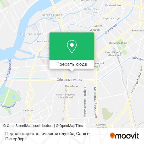Карта Первая наркологическая служба
