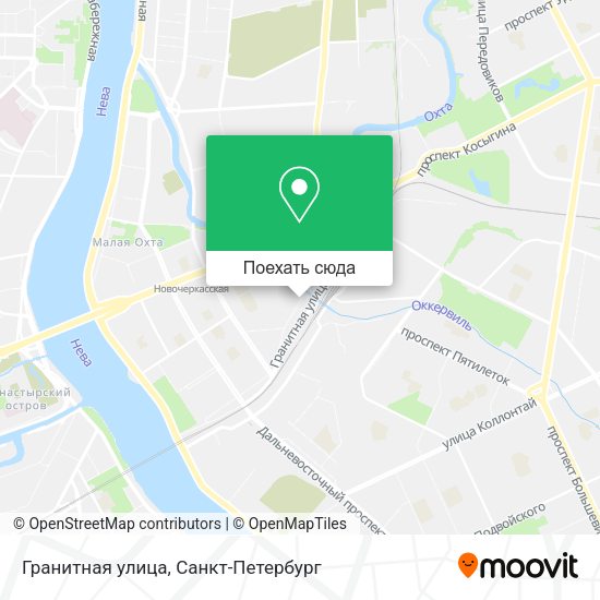 Карта Гранитная улица