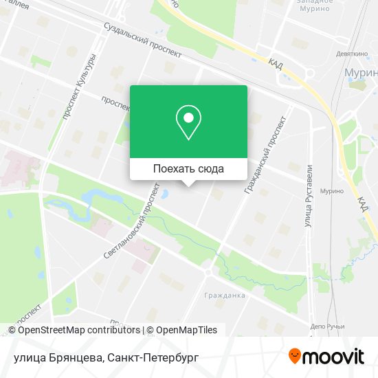 Карта улица Брянцева