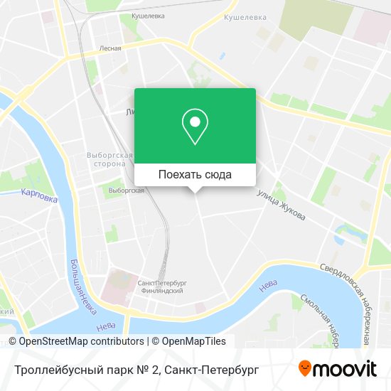 Карта Троллейбусный парк № 2