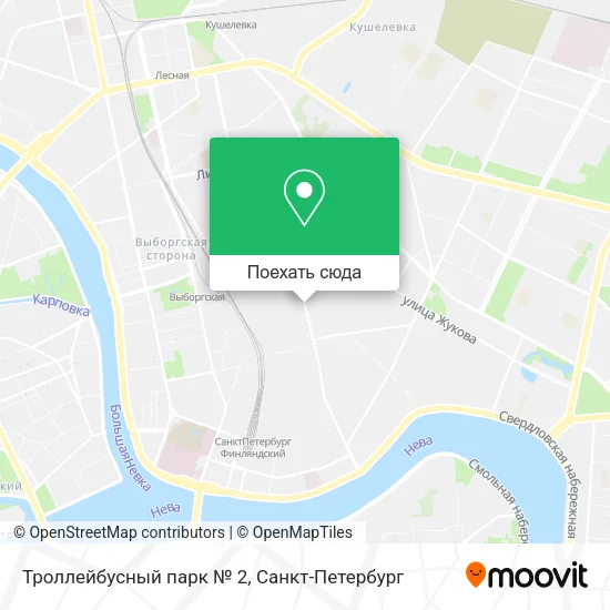 Карта Троллейбусный парк № 2
