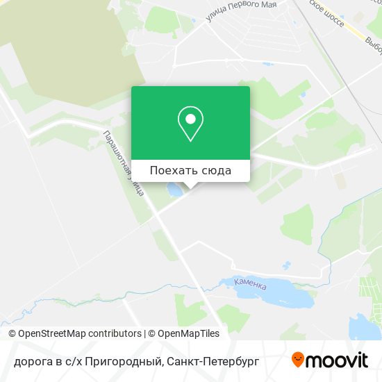 Карта дорога в c/х Пригородный