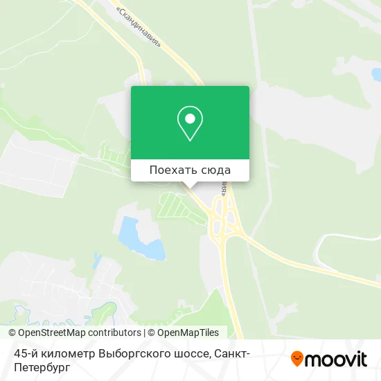 Карта 45-й километр Выборгского шоссе